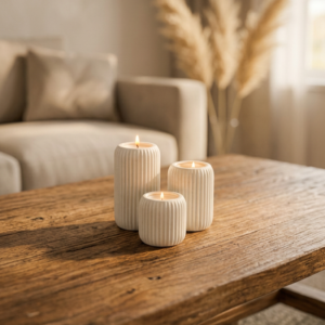 Teelichthalter Lunes 3D Druck – Minimalistisch skandinavisch Ostern Kerzendekoration Frühling Tischdekoration Osterdeko Geschenkidee modern