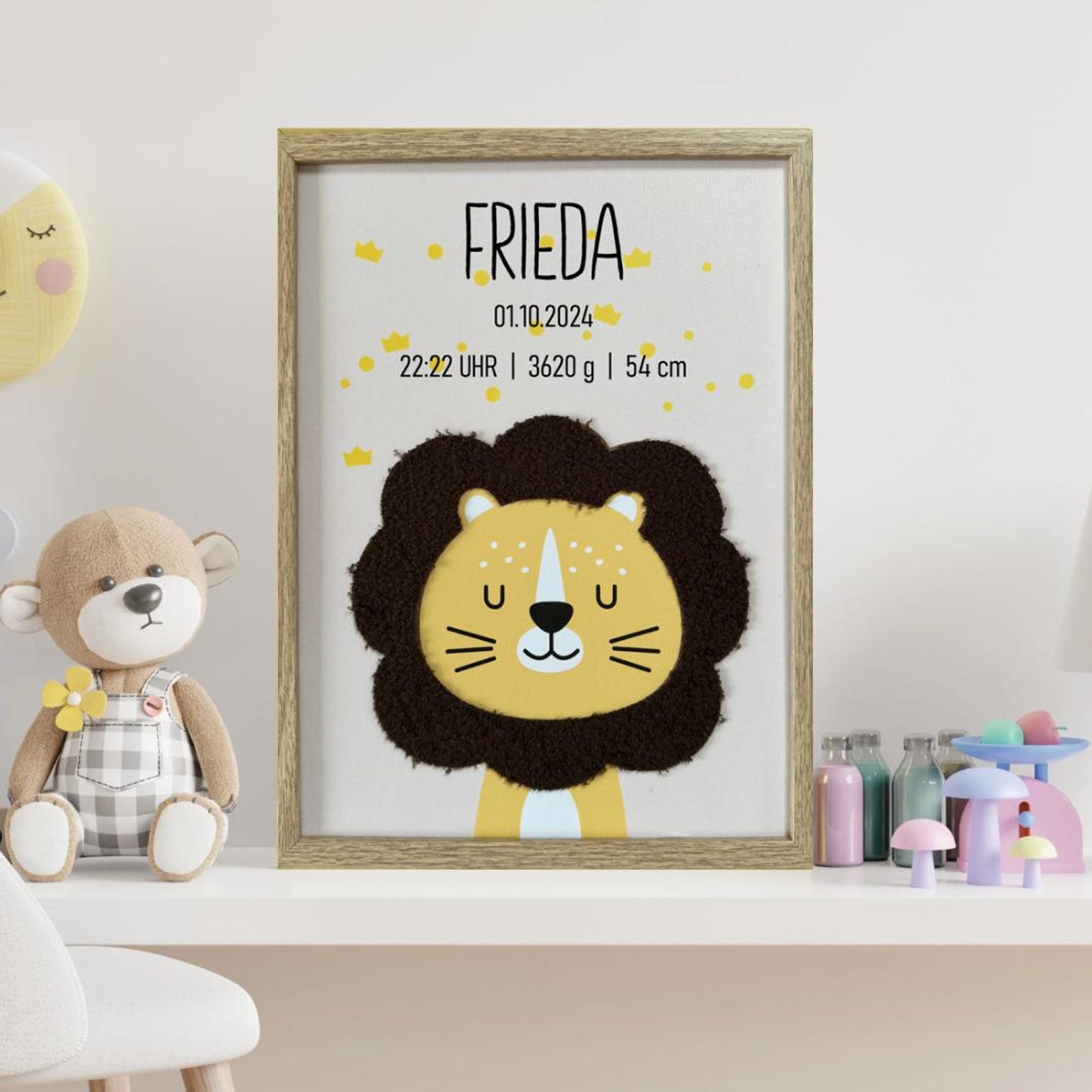 Personalisiertes Geschenk zur Geburt, Taufe, Kinderzimmer oder Geburtstag – Foto 4 von 4