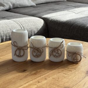 Adventskranz Lunes, 3D Druck Weihnachtsgeschenk Weihnachtsdeko Teelichthalter Geschenkidee Homedeko – Foto 1 von 6