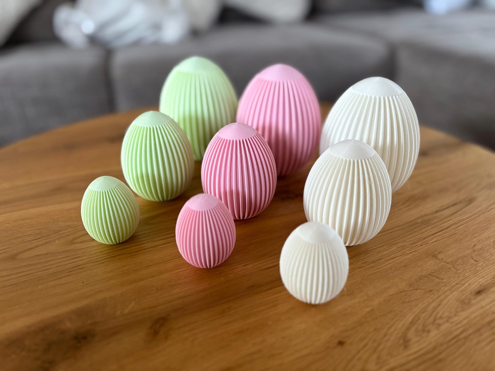Minimalistische Ostereier Deko 3er Set – Foto 1 von 5