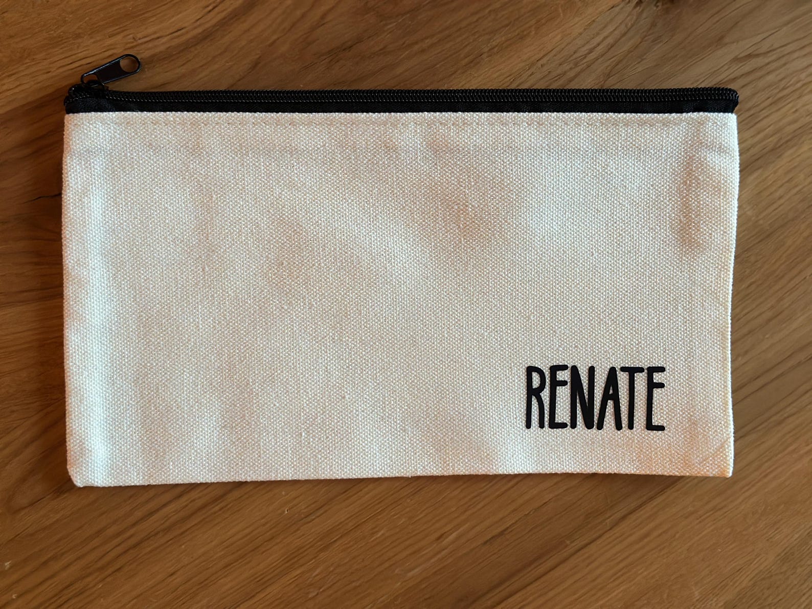Personalisierte Kosmetiktasche mit Name oder Wunschwort – Foto 1 von 2