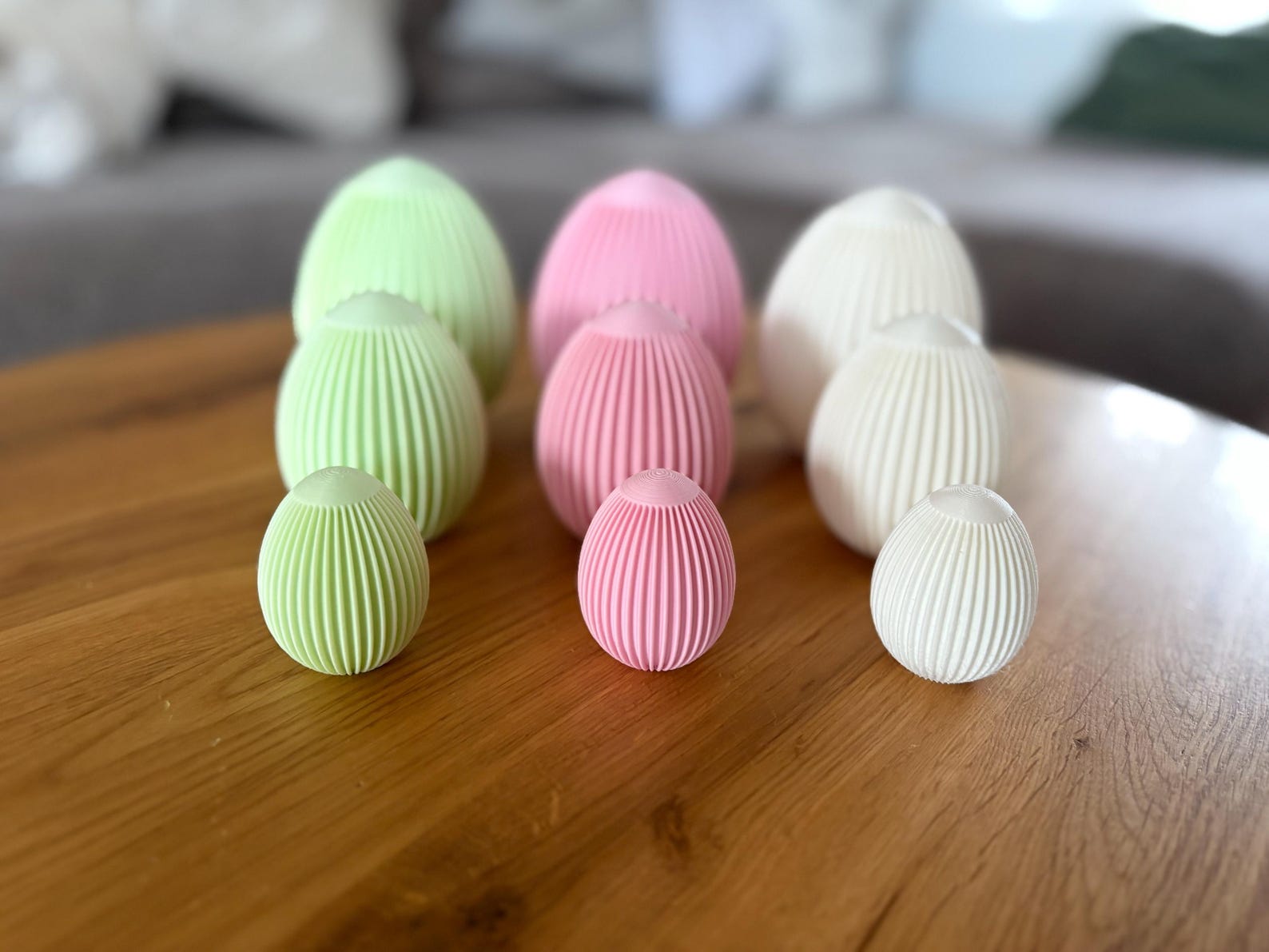 Minimalistische Ostereier Deko 3er Set – Foto 2 von 5