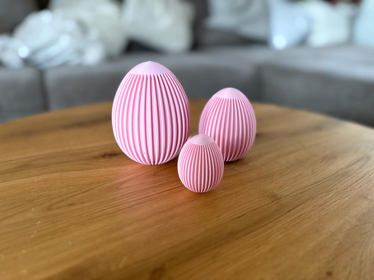 Minimalistische Ostereier Deko 3er Set – Foto 4 von 5