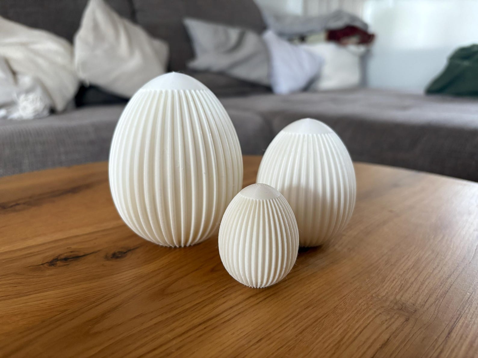 Minimalistische Ostereier Deko 3er Set – Foto 3 von 5